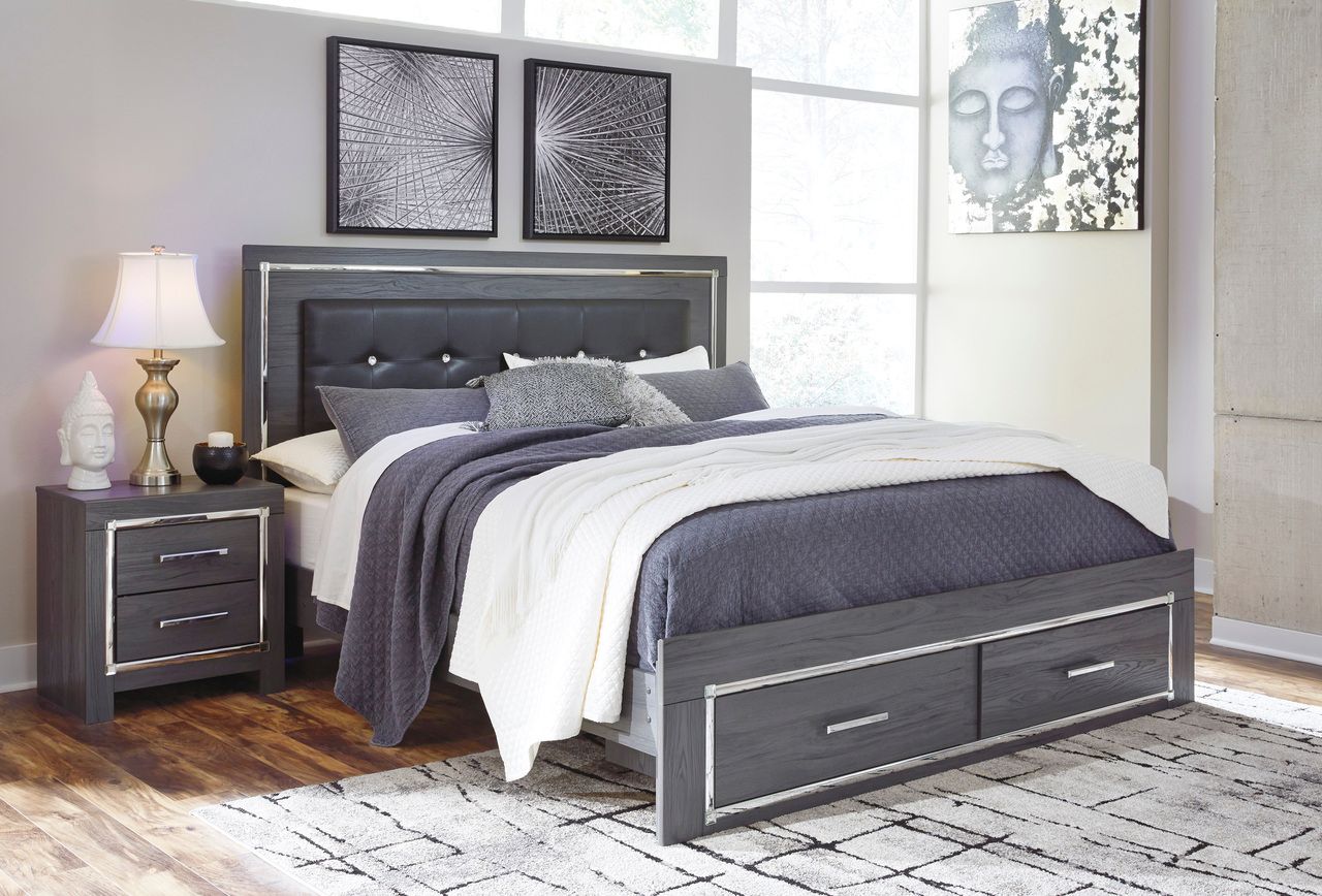 Lodanna Gray King/California King Upholstered Panel Headboard Only B21458