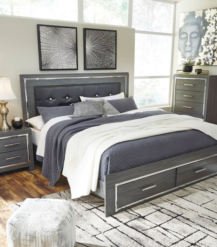 Lodanna Gray King/California King Upholstered Panel Headboard Only B21458