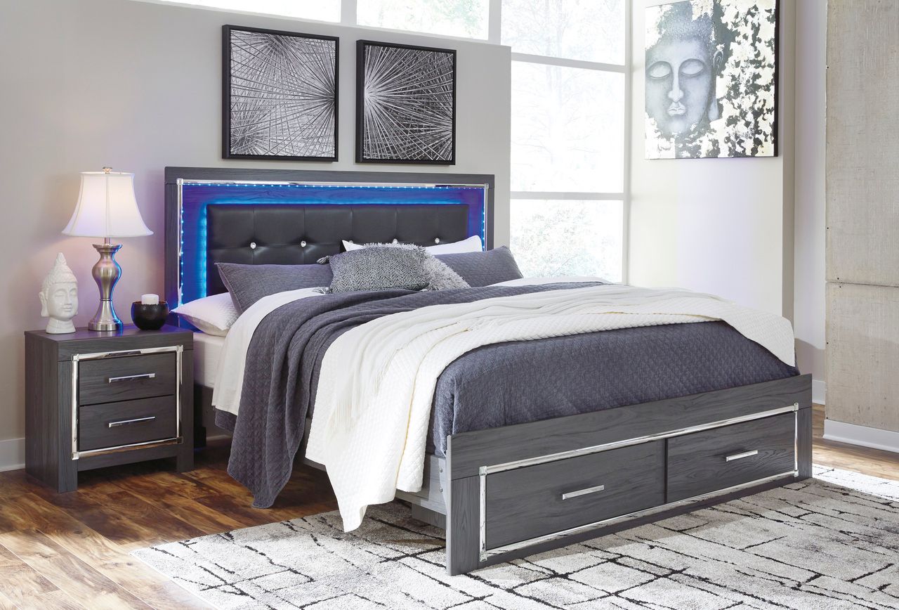 Lodanna Gray King/California King Upholstered Panel Headboard Only B21458