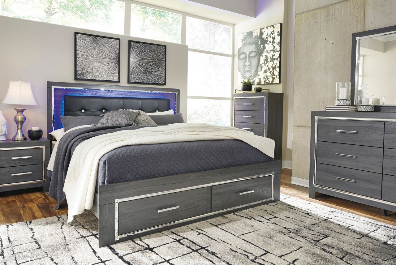 Lodanna Gray King/California King Upholstered Panel Headboard Only B21458