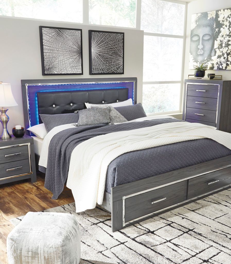 Lodanna Gray King/California King Upholstered Panel Headboard Only B21458