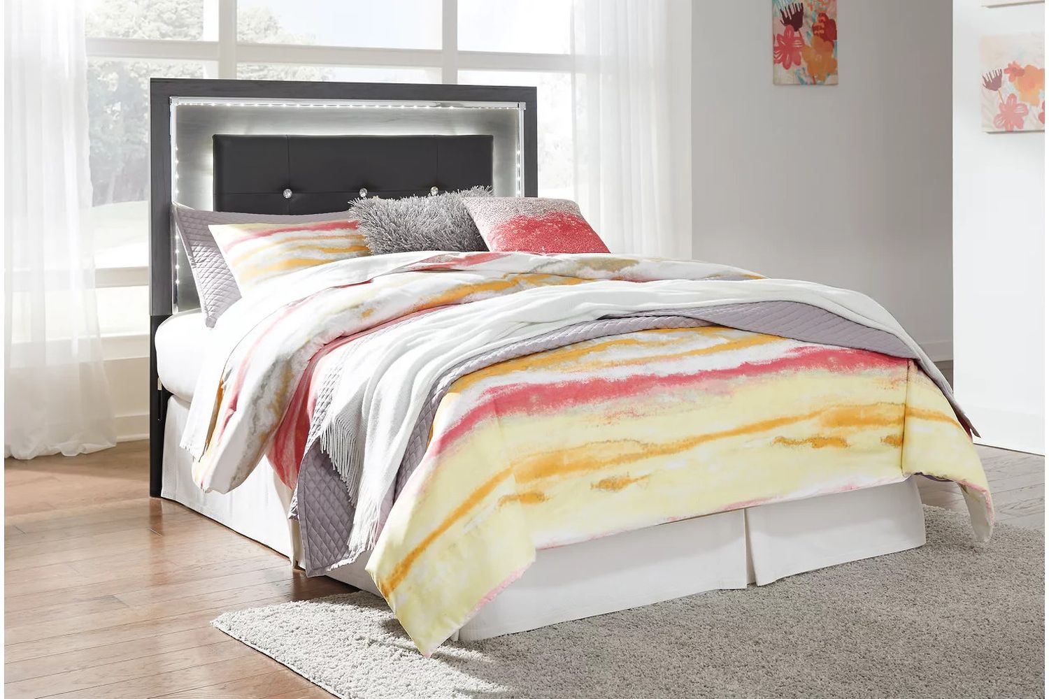 Lodanna Gray Full Upholstered Panel Headboard Only B21487