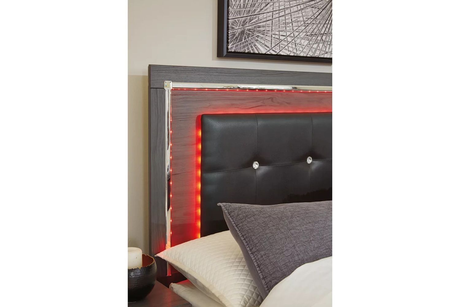 Lodanna Gray Full Upholstered Panel Headboard Only B21487