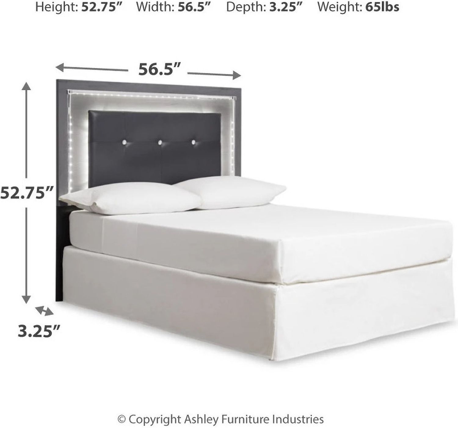 Lodanna Gray Full Upholstered Panel Headboard Only B21487