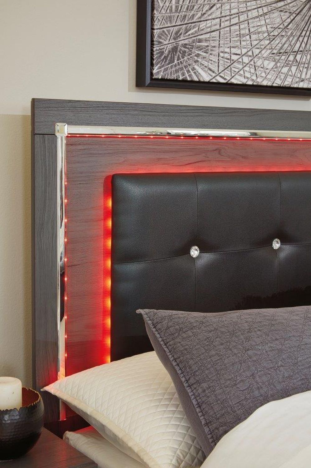 Lodanna Gray Queen Upholstered Storage Panel Bed B214B12