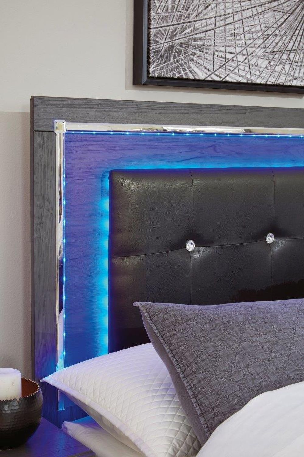Lodanna Gray Queen Upholstered Storage Panel Bed B214B12