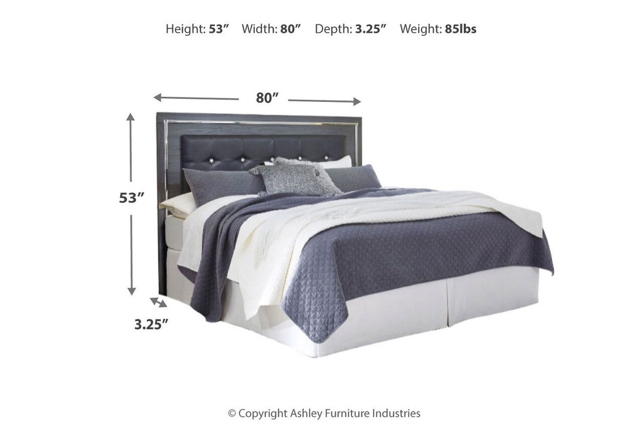 Lodanna Gray King Panel Upholstered Bed B214B15