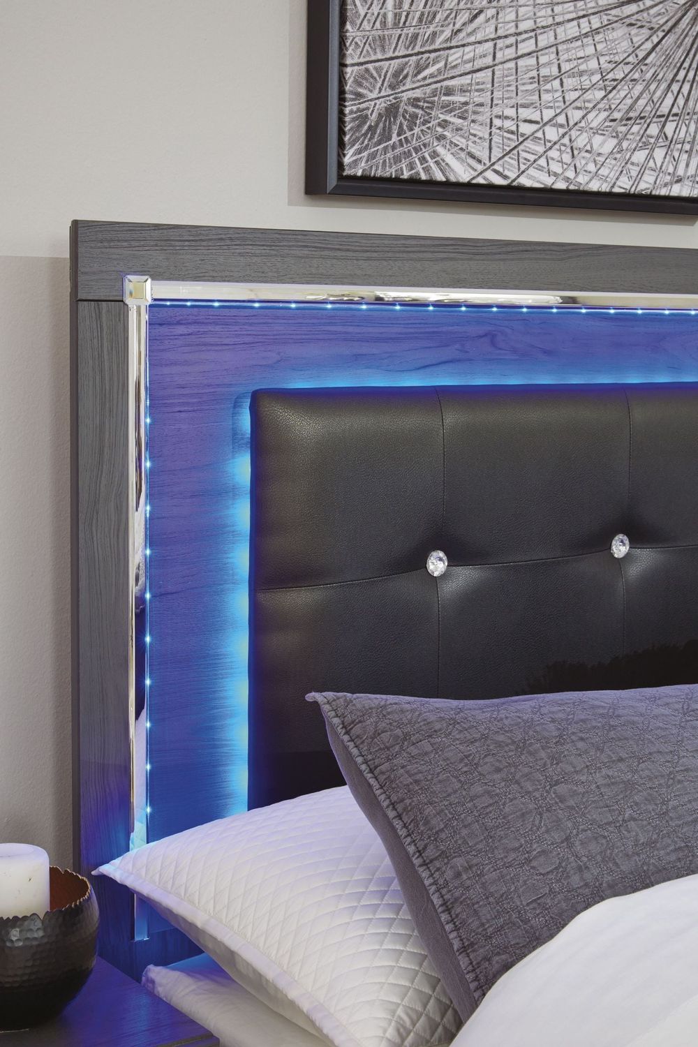 Lodanna Gray Full Upholstered Panel Bed B214B4