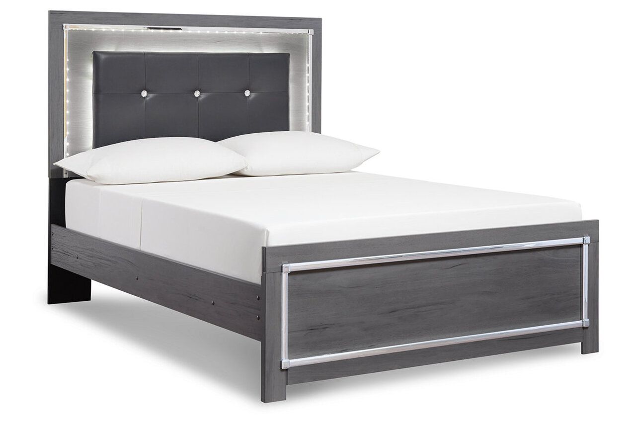 Lodanna Gray Full Upholstered Panel Bed B214B4