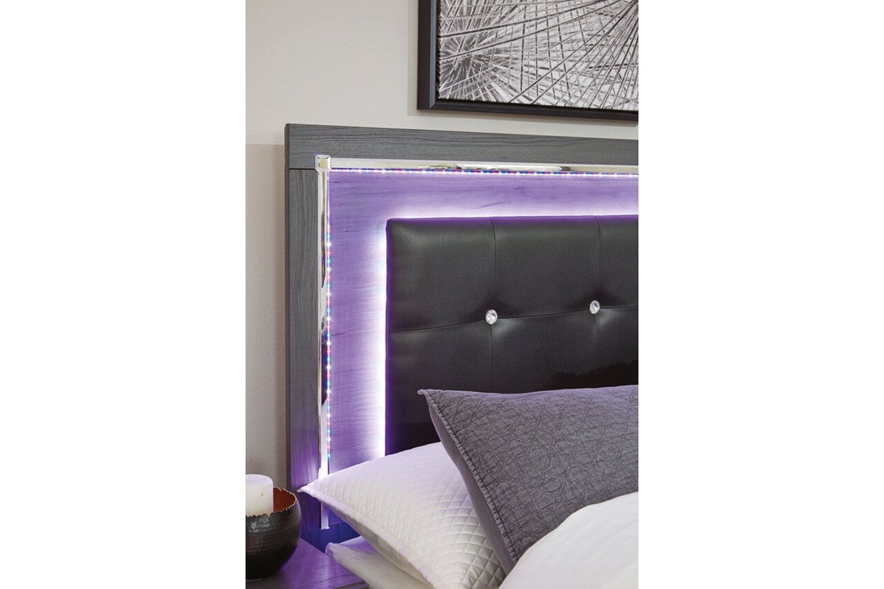 Lodanna Gray Full Upholstered Panel Bed B214B4