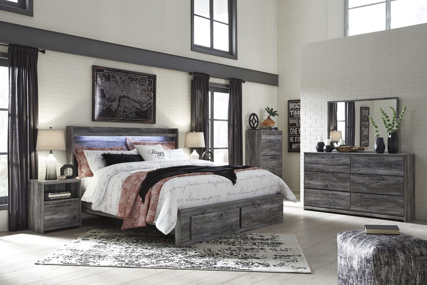 Baystorm Gray Bedroom Mirror B22135
