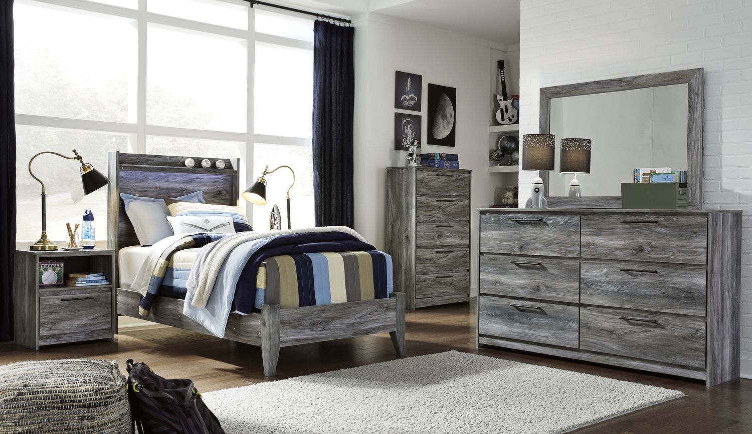 Baystorm Gray Bedroom Mirror B22135