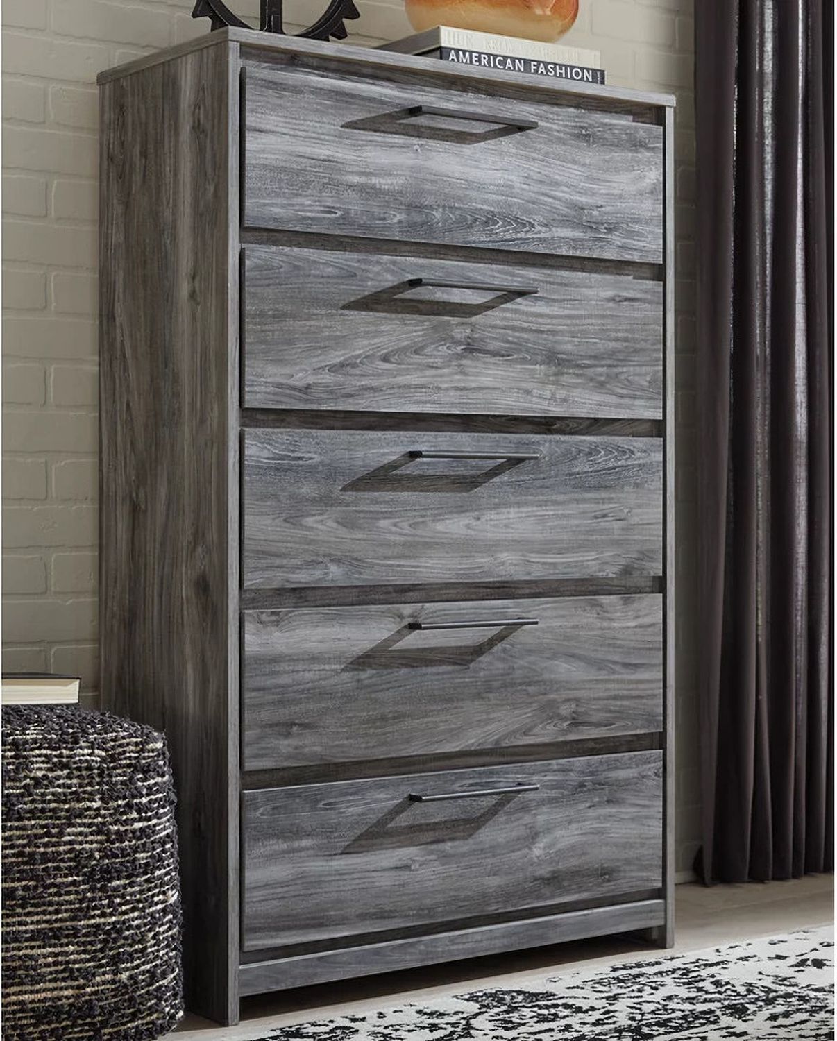 Baystorm Gray 5 Drawer Chest B22146