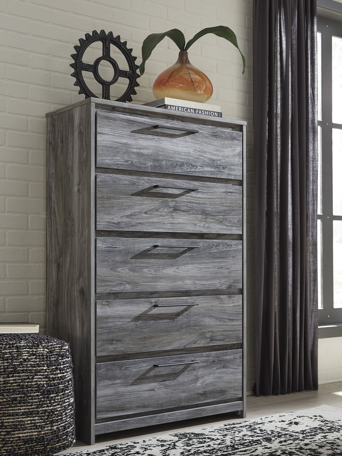 Baystorm Gray 5 Drawer Chest B22146