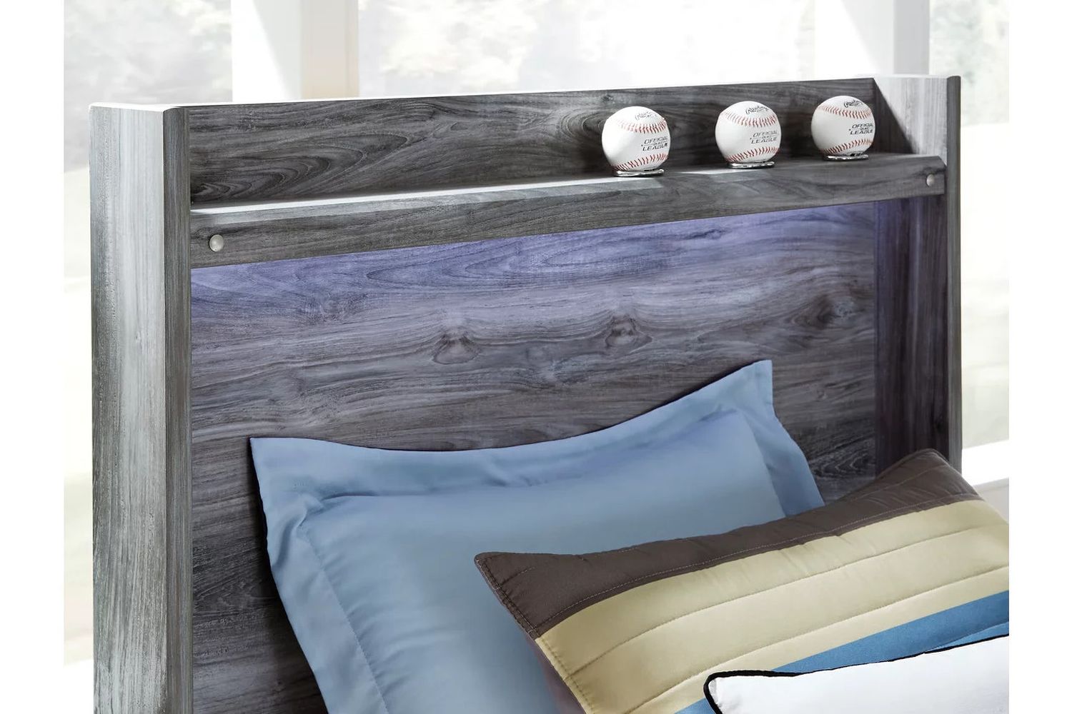 Baystorm Gray Twin Panel Headboard Only B22153