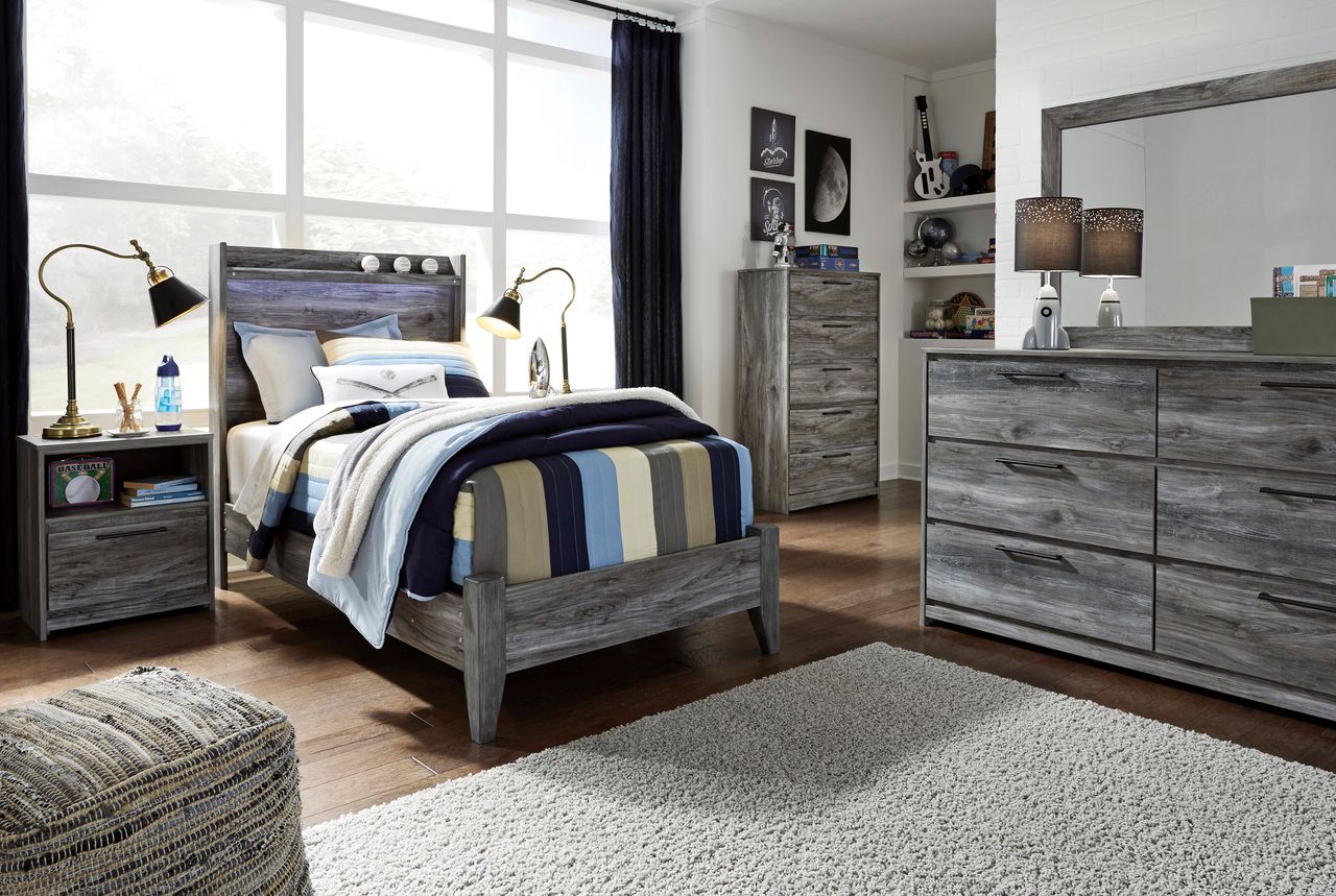 Baystorm Gray Twin Panel Headboard Only B22153