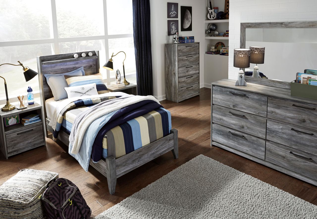 Baystorm Gray Twin Panel Headboard Only B22153