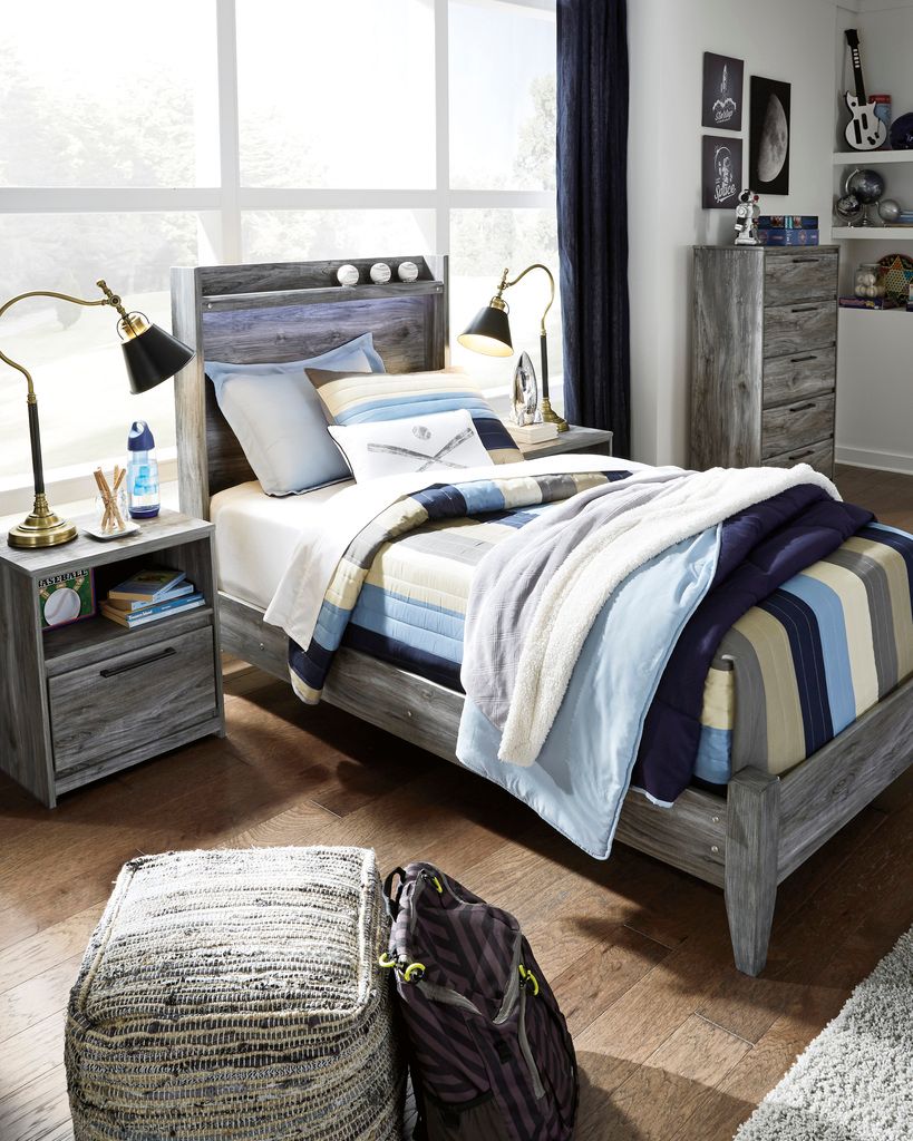 Baystorm Gray Twin Panel Headboard Only B22153