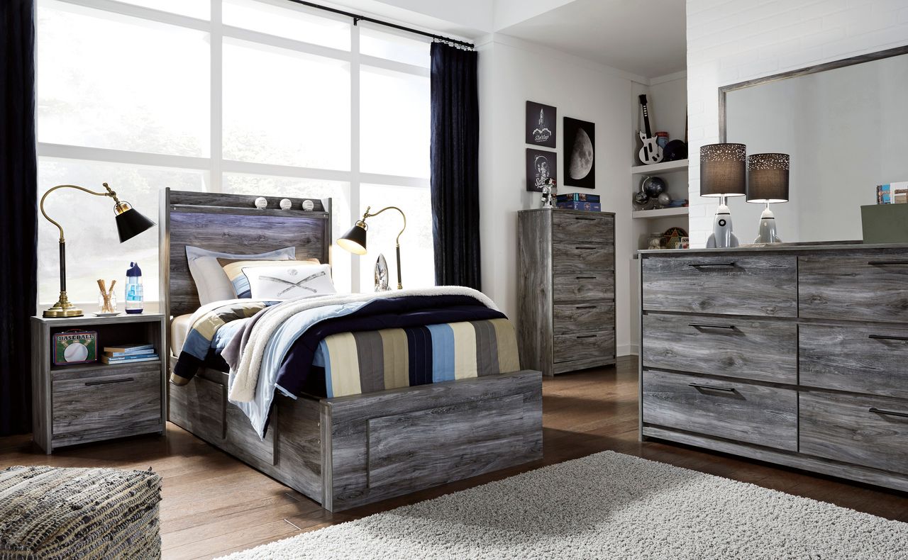 Baystorm Gray Twin Panel Headboard Only B22153