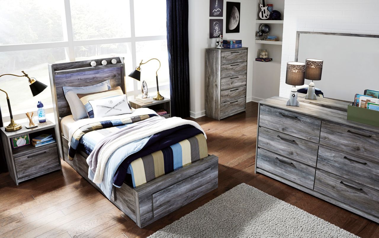 Baystorm Gray Twin Panel Headboard Only B22153