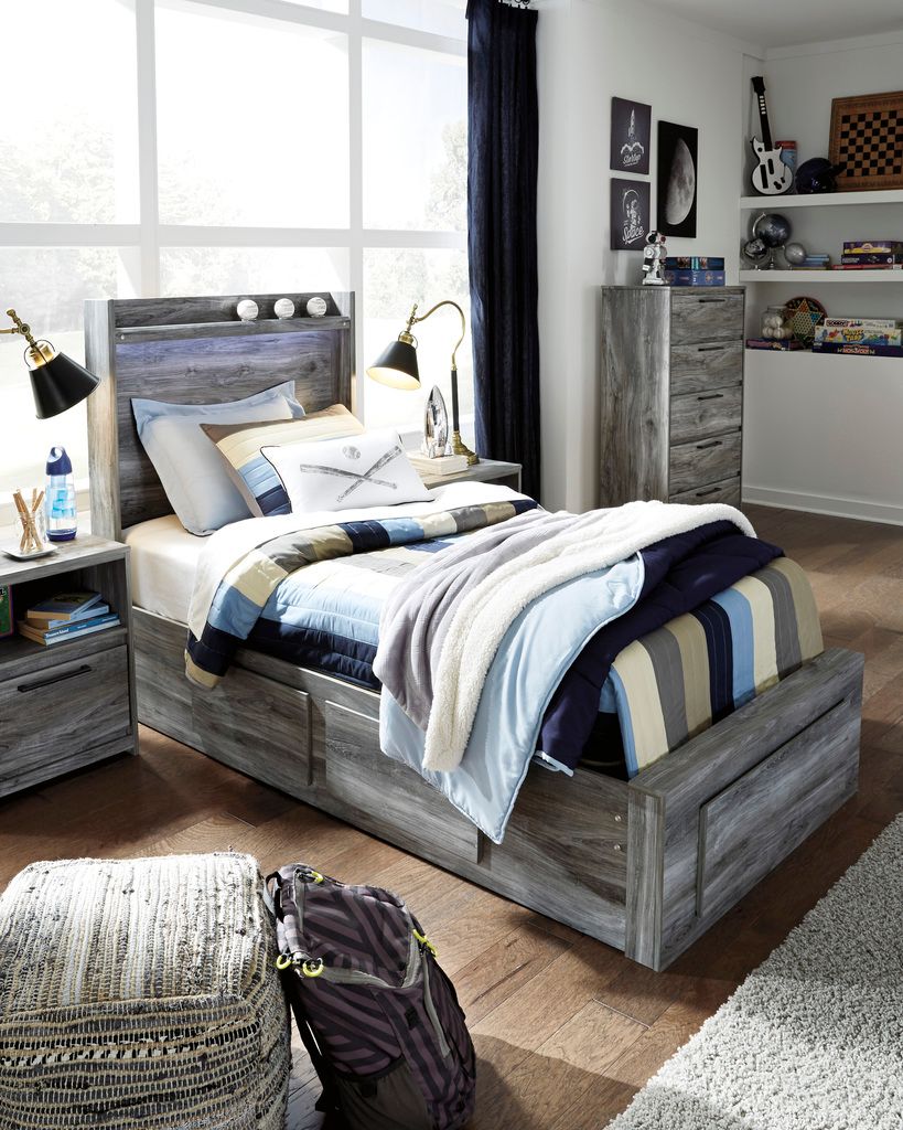 Baystorm Gray Twin Panel Headboard Only B22153