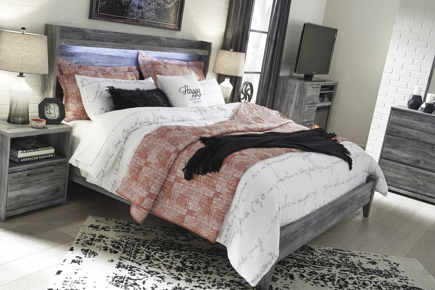 Baystorm Gray King Panel Headboard Only B22158