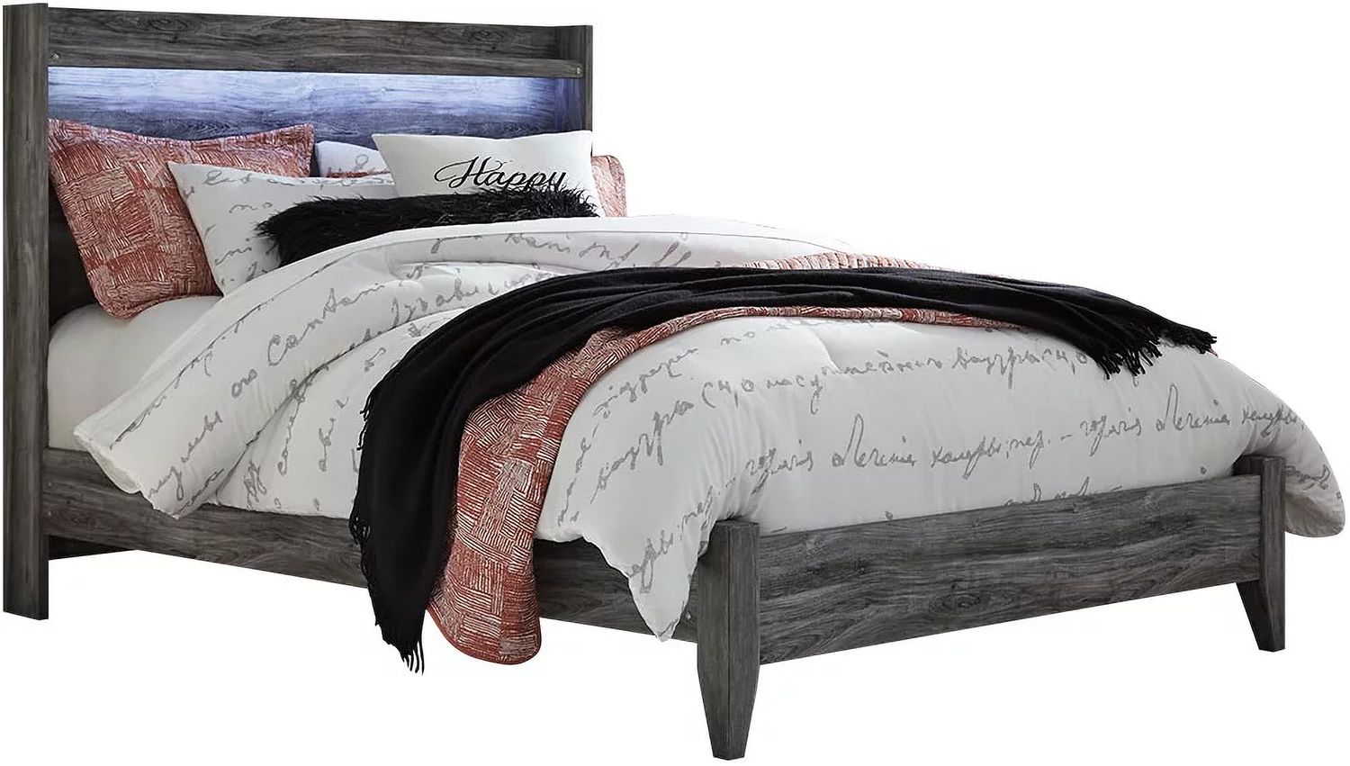 Baystorm Queen Panel Bed In Gray B221B2