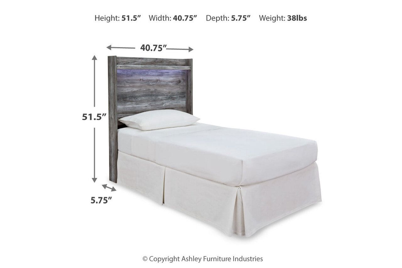 Baystorm Twin Panel Bed In Gray B221B20