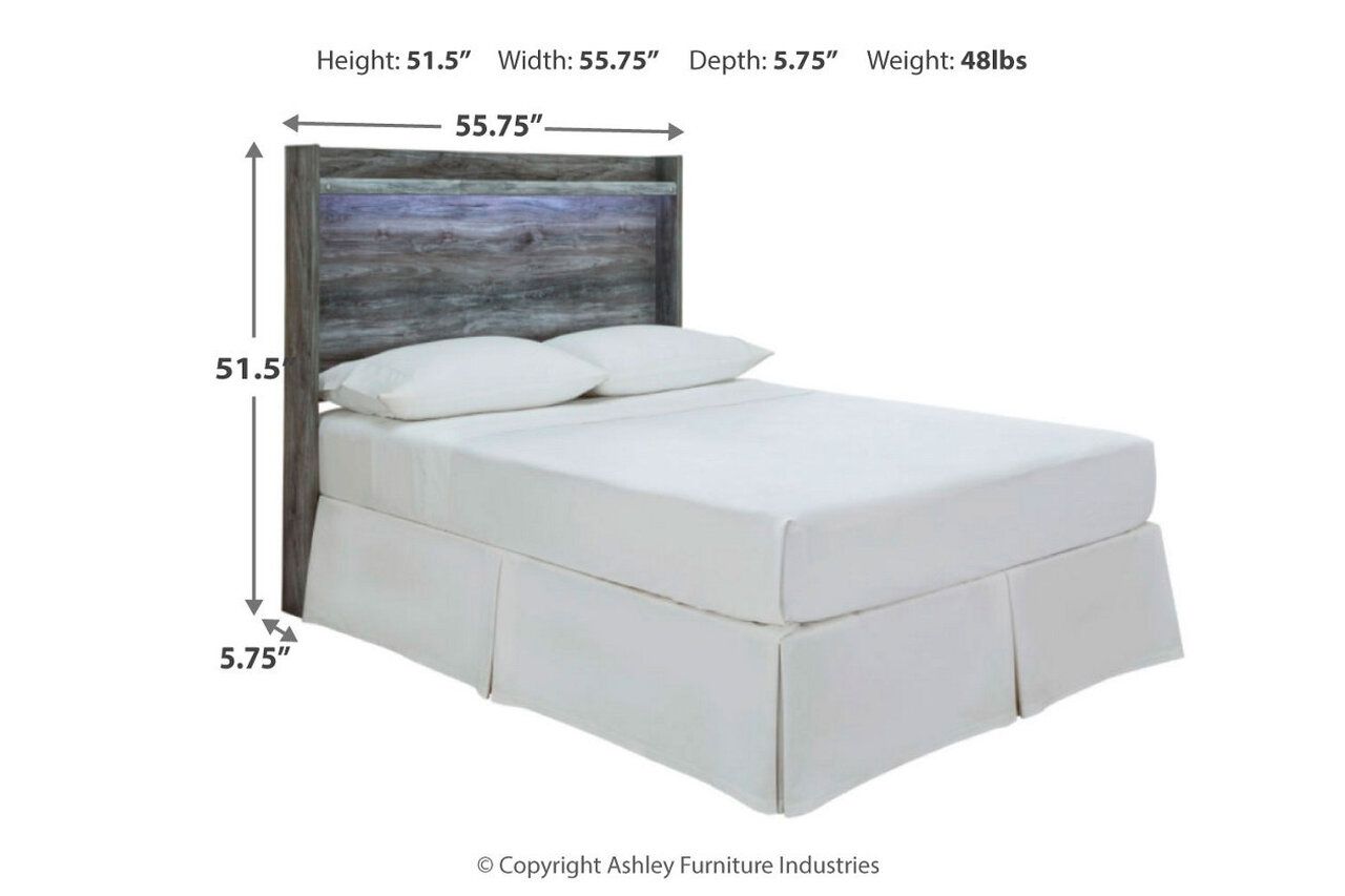 Baystorm Full Panel Bed with 4 Storage Drawers In Gray B221B25