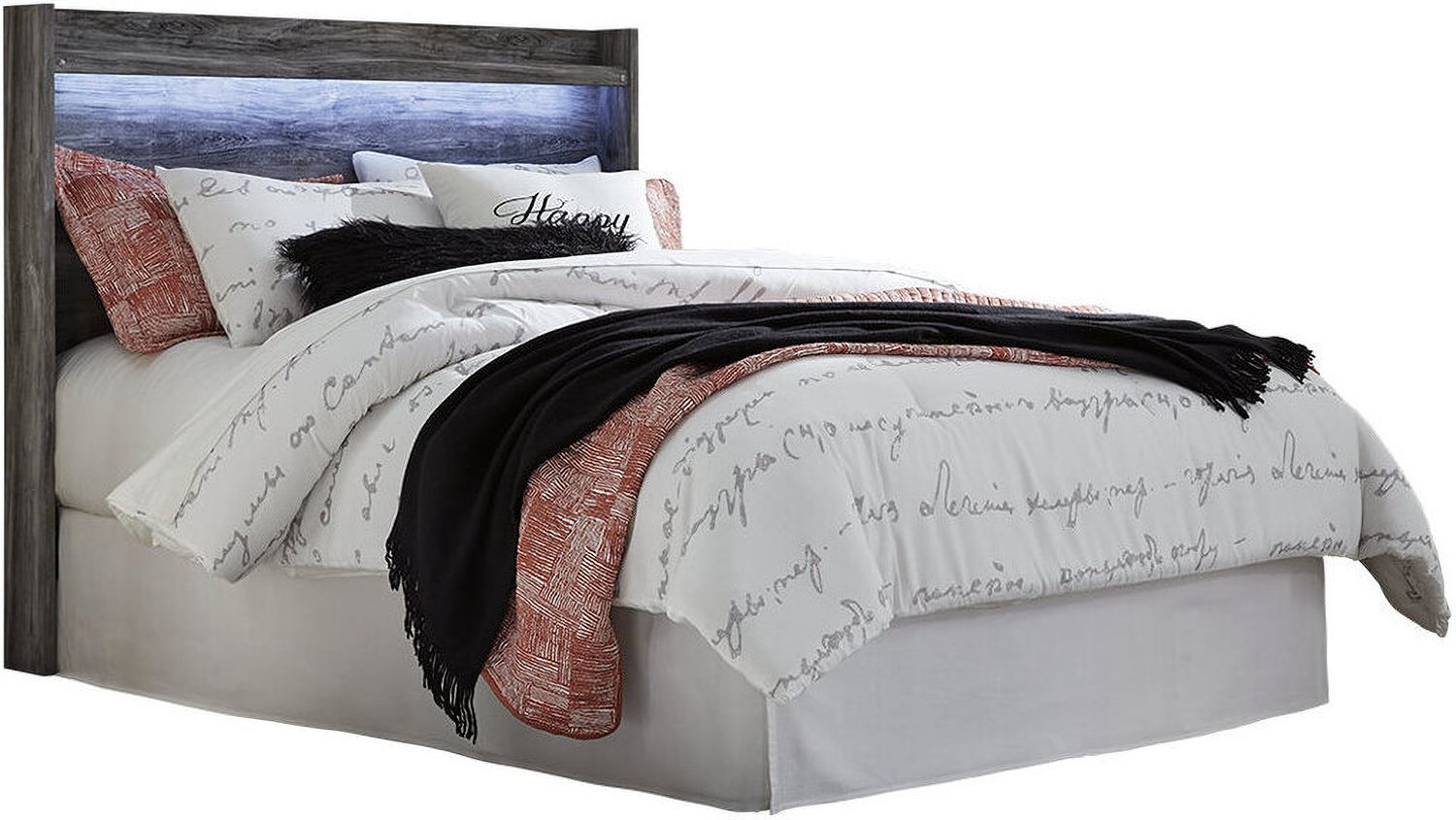 Baystorm Queen Panel Bed with 6 Storage Drawers In Gray B221B4