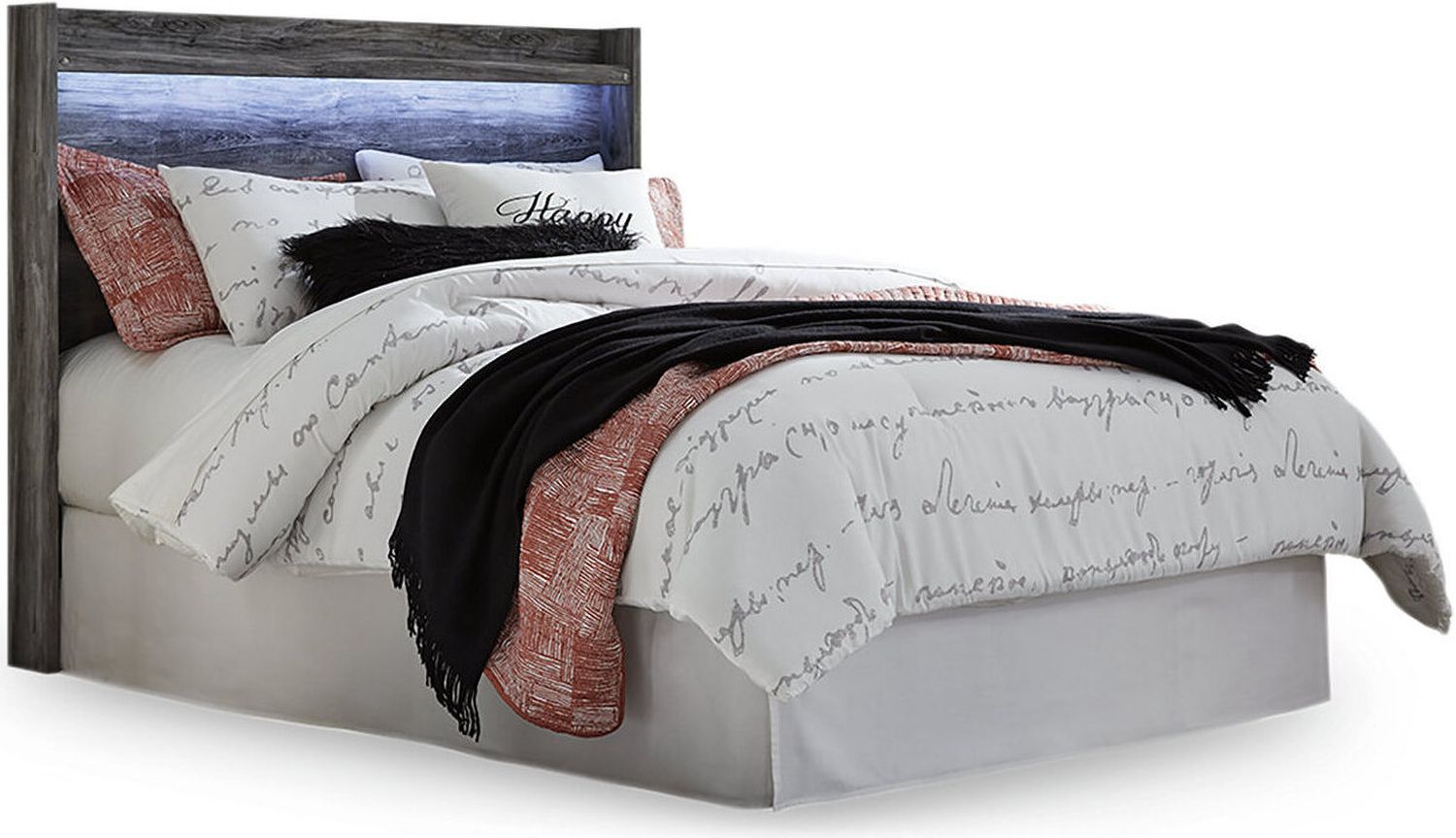 Baystorm Queen Panel Bed with 6 Storage Drawers In Gray B221B4