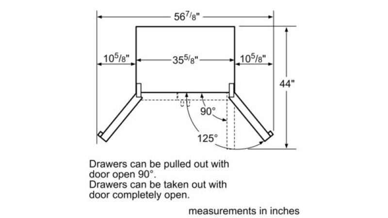 Series 6 French Door Bottom Mount Refrigerator 36'' Stainless Steel, Total No Frost B22CT80SNS
