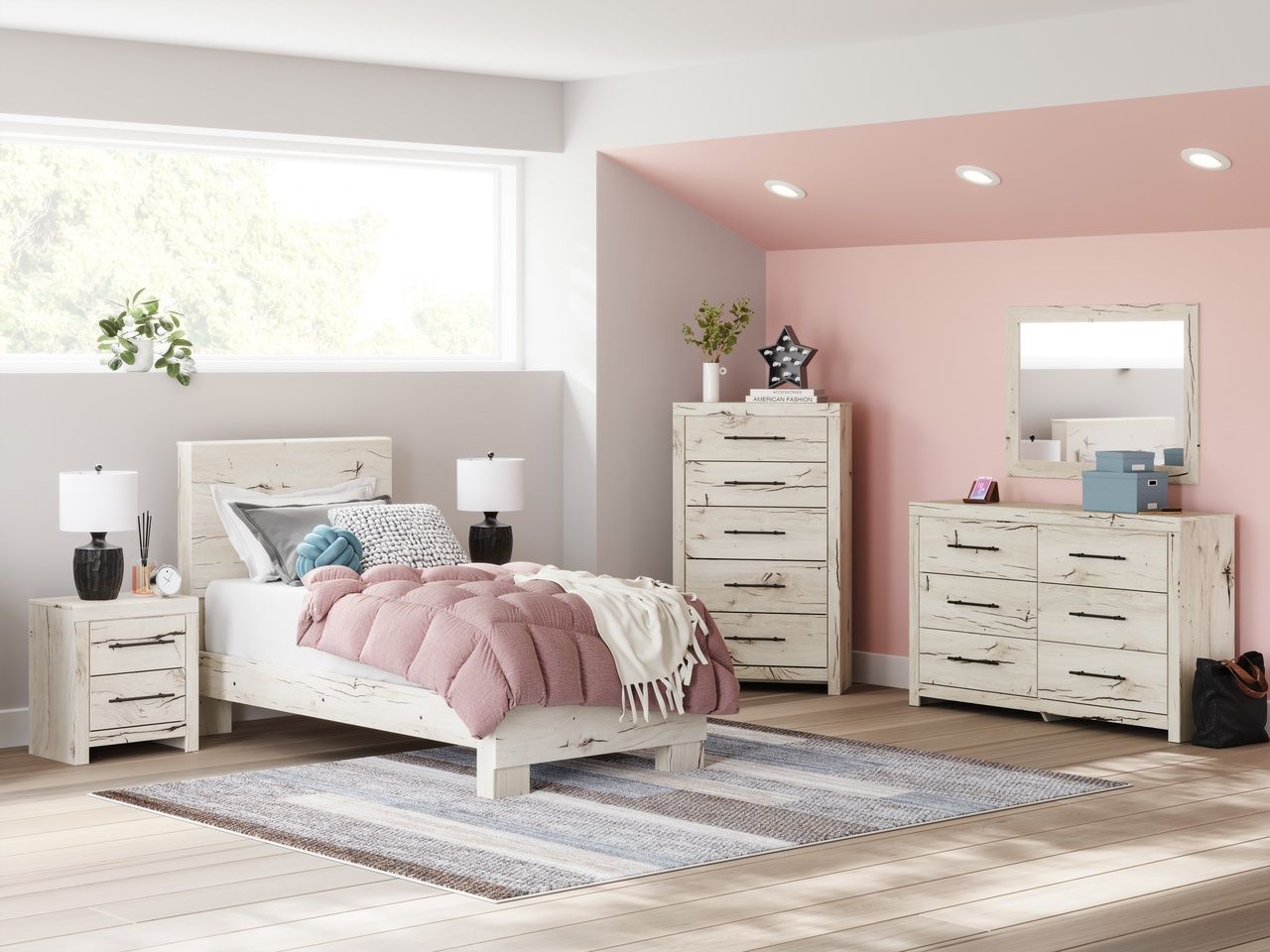 Lawroy Bedroom Mirror In Light Natural B231036