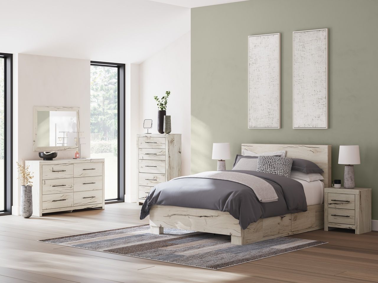 Lawroy Bedroom Mirror In Light Natural B231036