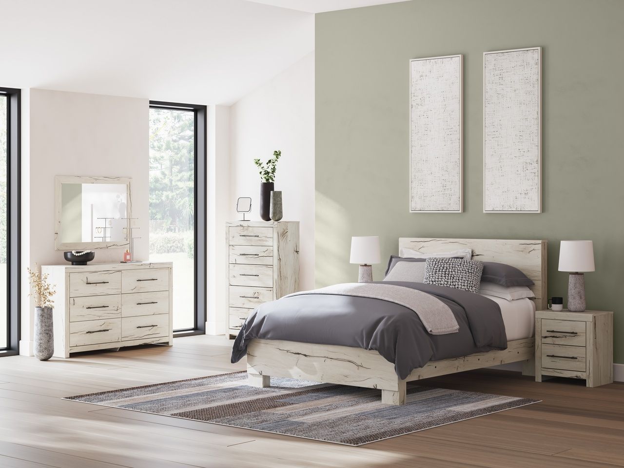 Lawroy Bedroom Mirror In Light Natural B231036