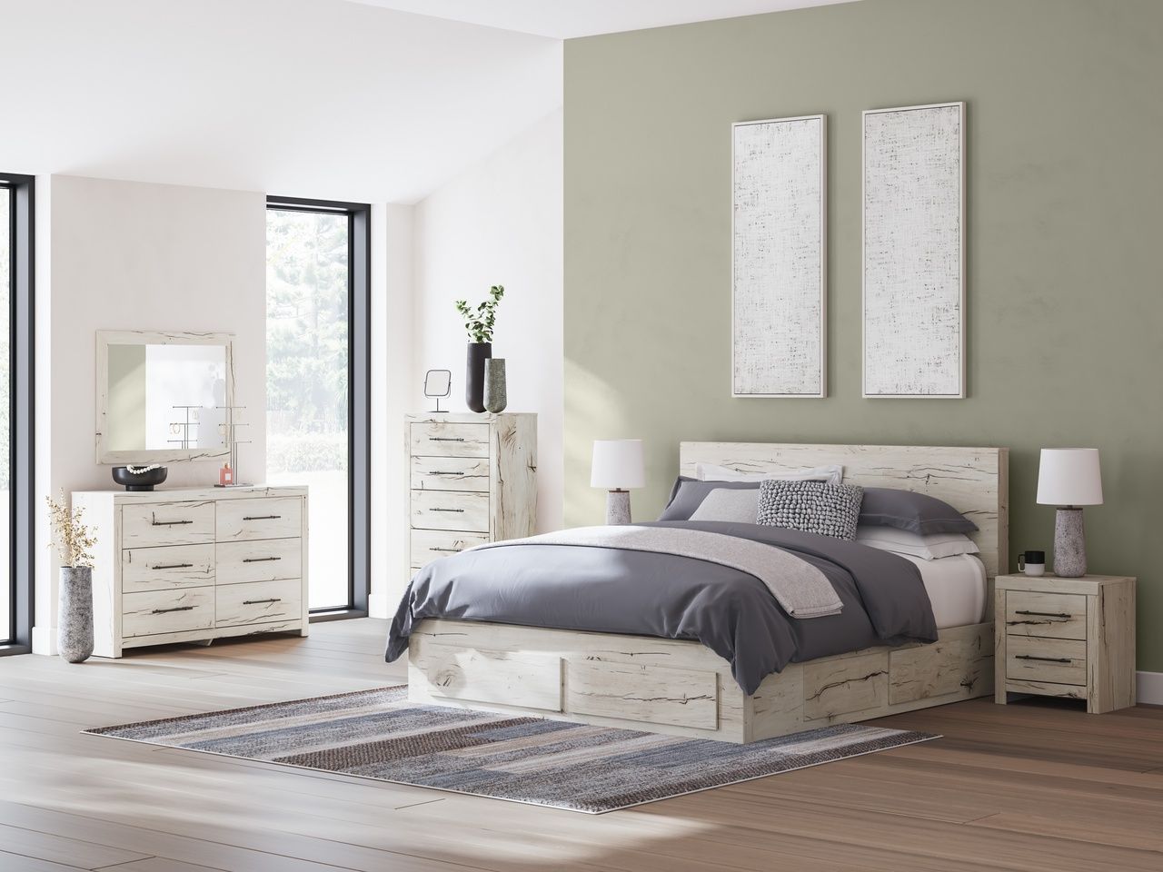 Lawroy Bedroom Mirror In Light Natural B231036