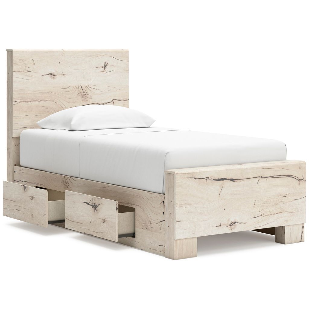Lawroy Twin Panel Headboard In Light Natural B231053