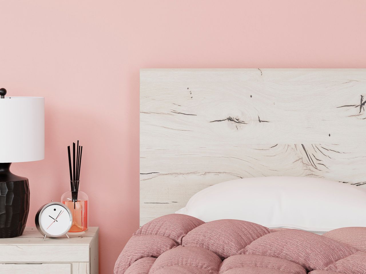 Lawroy Twin Panel Headboard In Light Natural B231053