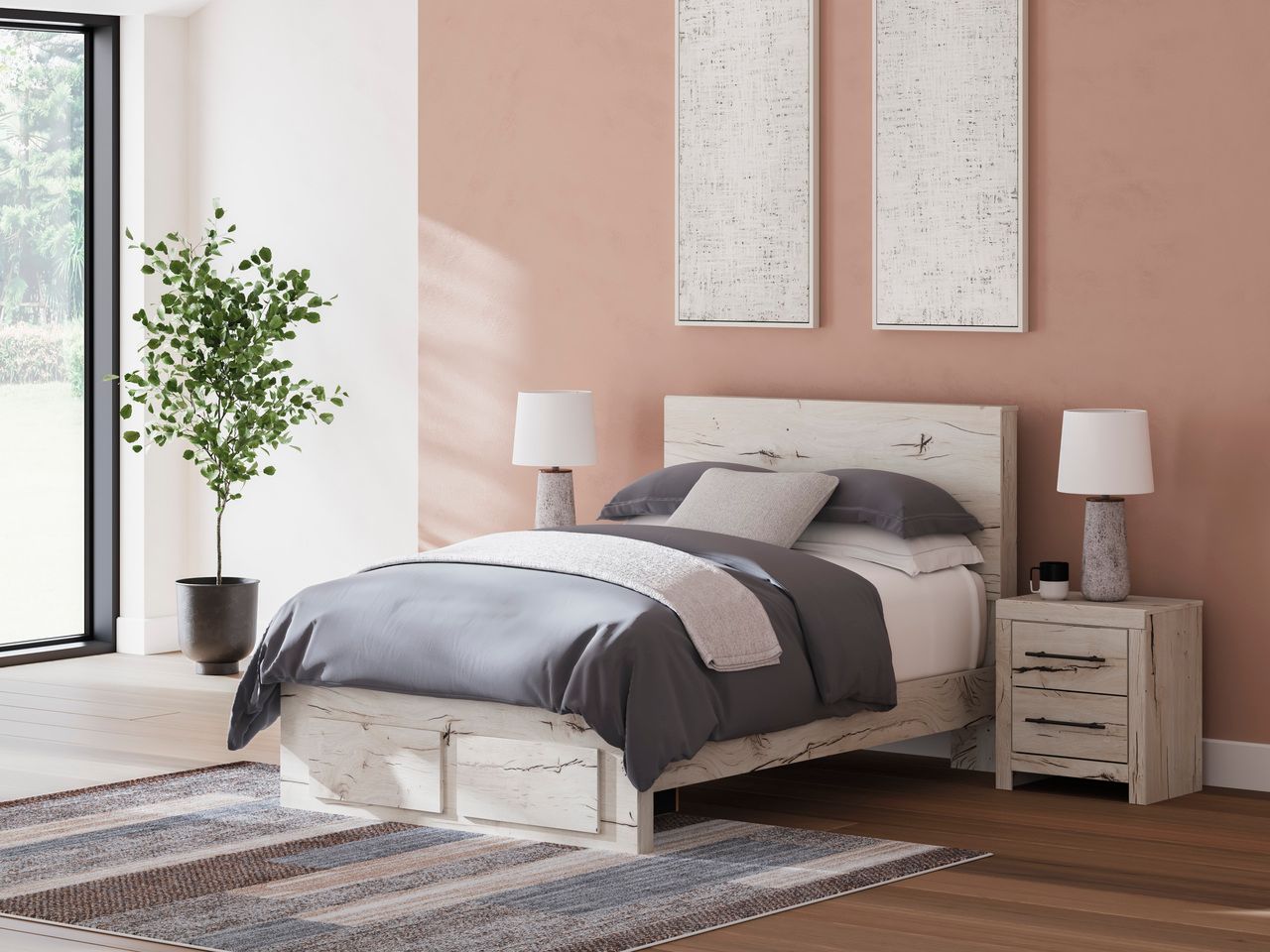Lawroy Full Panel Headboard In Light Natural B231087