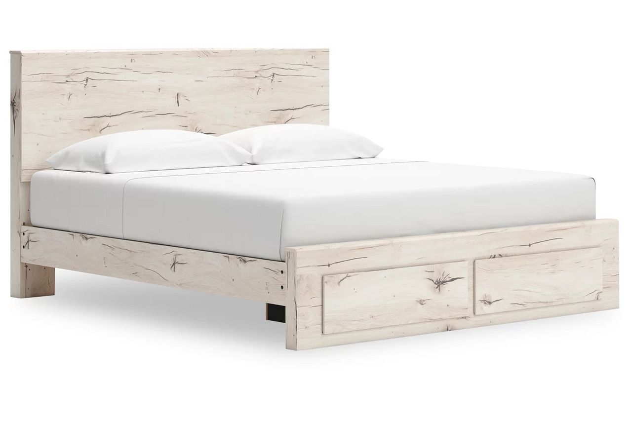 Lawroy King Panel Storage Bed In Light Natural B2310B11
