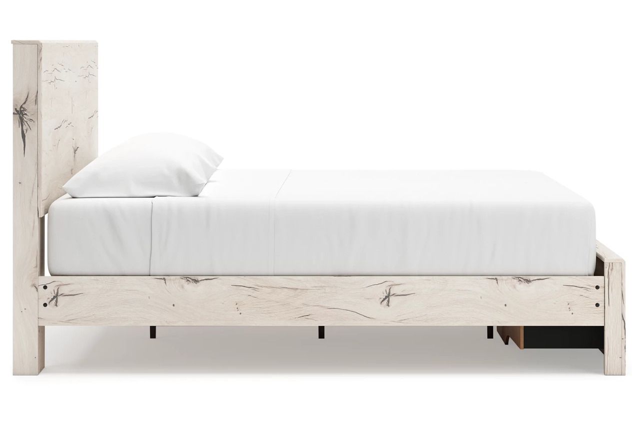 Lawroy King Panel Storage Bed In Light Natural B2310B11