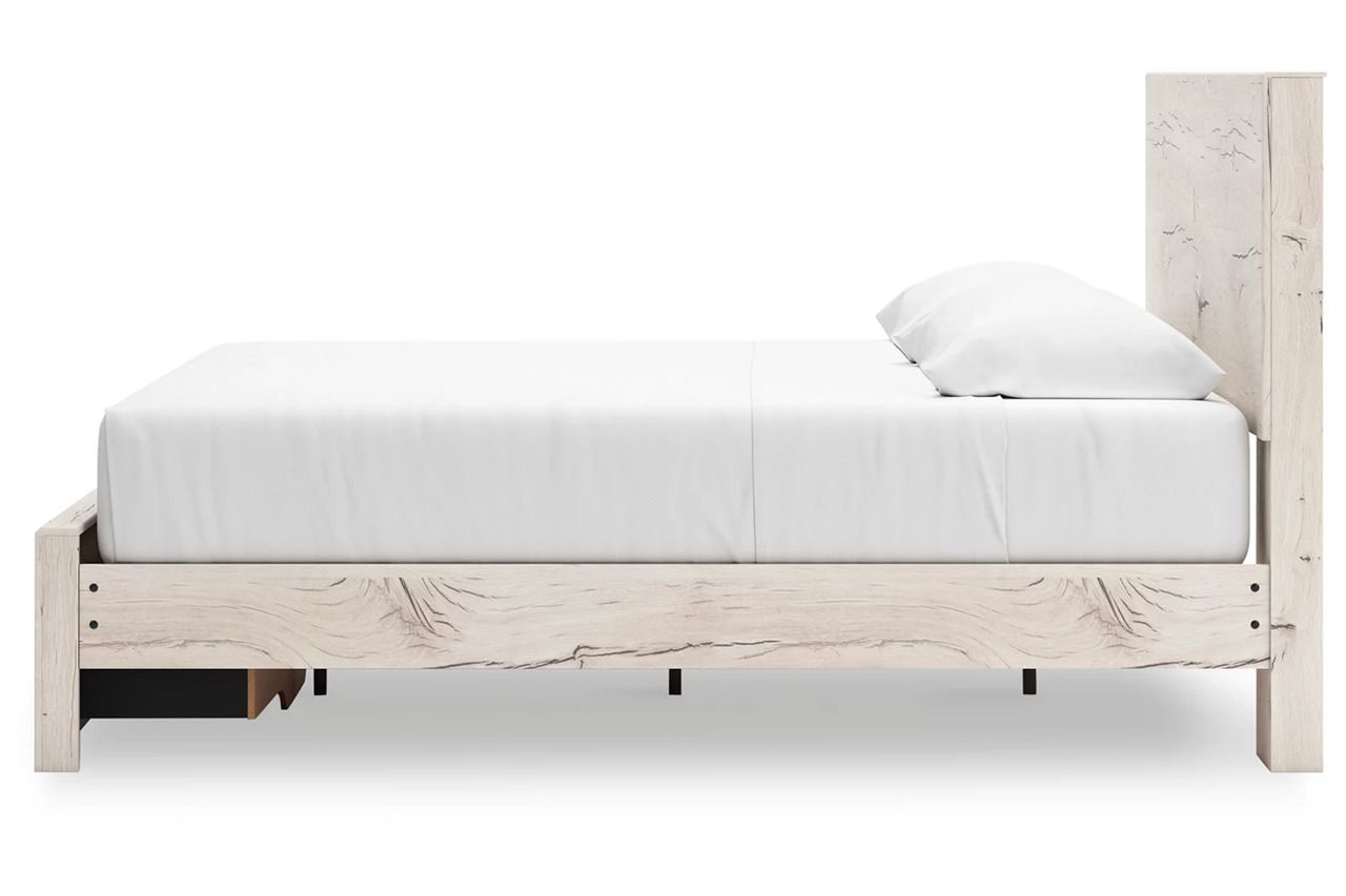 Lawroy King Panel Storage Bed In Light Natural B2310B11