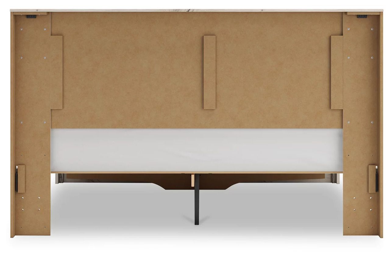 Lawroy King Panel Storage Bed In Light Natural B2310B11