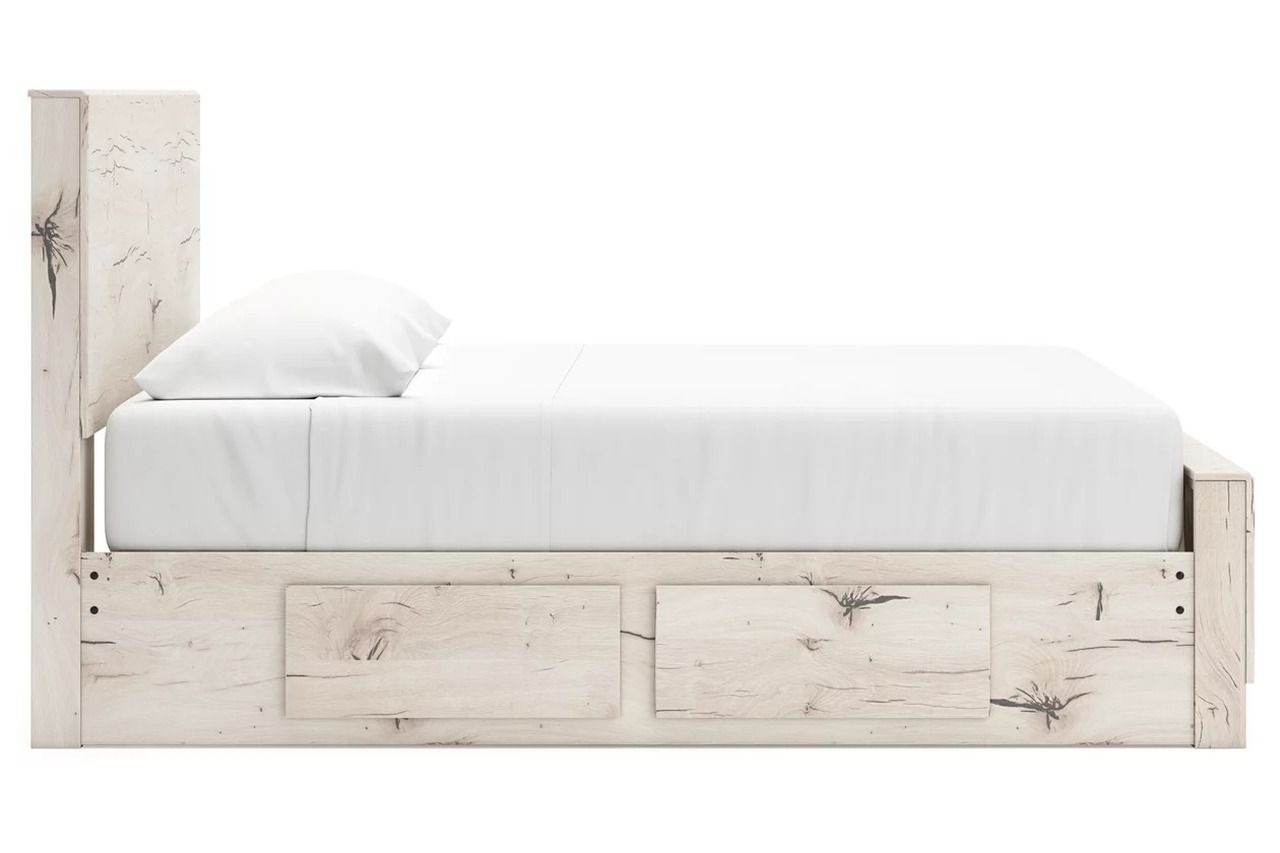 Lawroy King Panel Bed with Storage In Light Natural B2310B12
