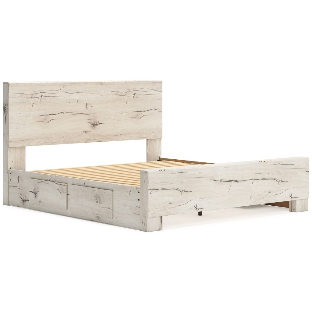Lawroy King Panel Bed with Storage In Light Natural B2310B12