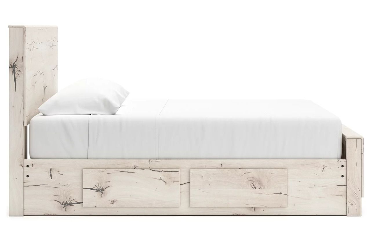 Lawroy King Panel Bed with Storage In Light Natural B2310B13