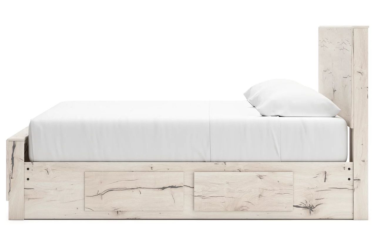 Lawroy King Panel Bed with Storage In Light Natural B2310B13