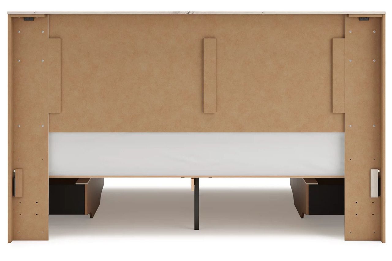 Lawroy King Panel Bed with Storage In Light Natural B2310B13
