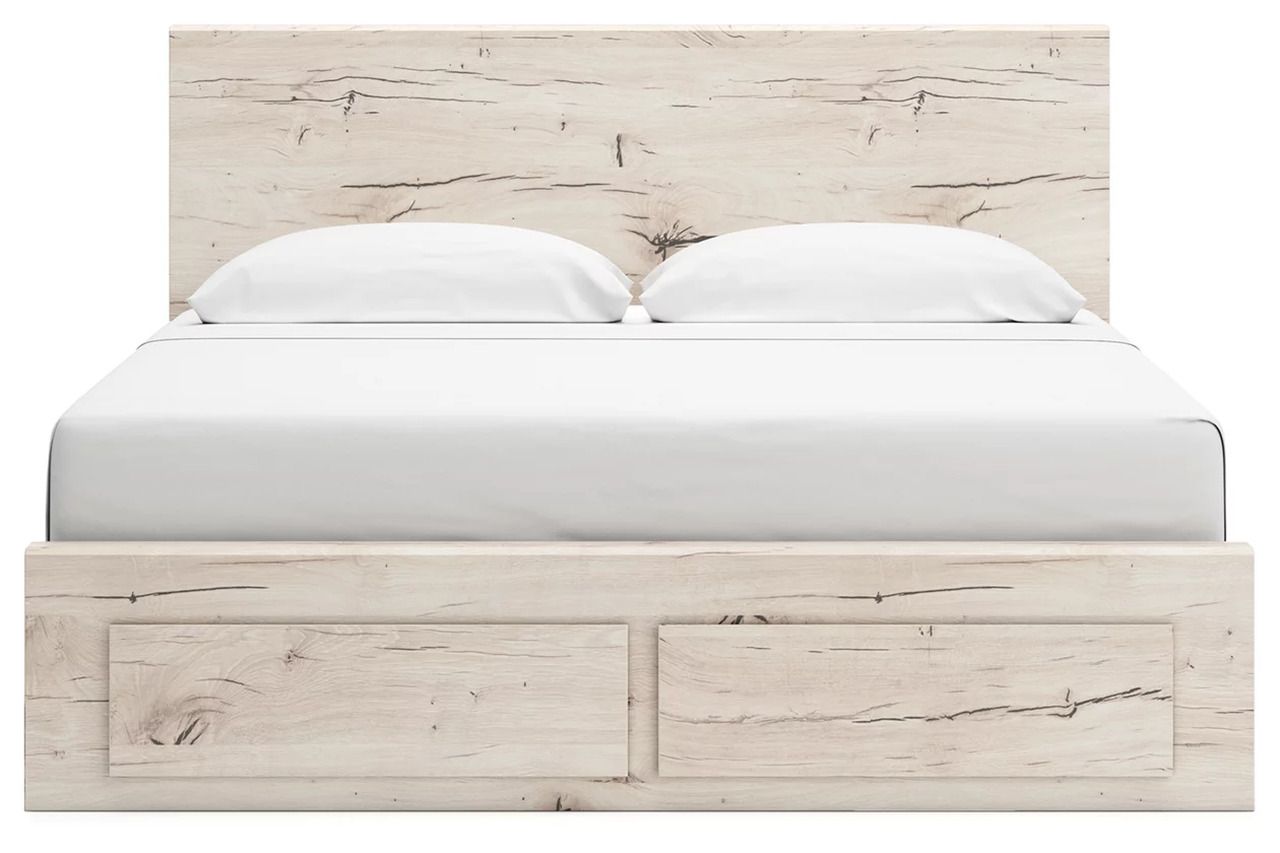 Lawroy King Panel Storage Bed In Light Natural B2310B14