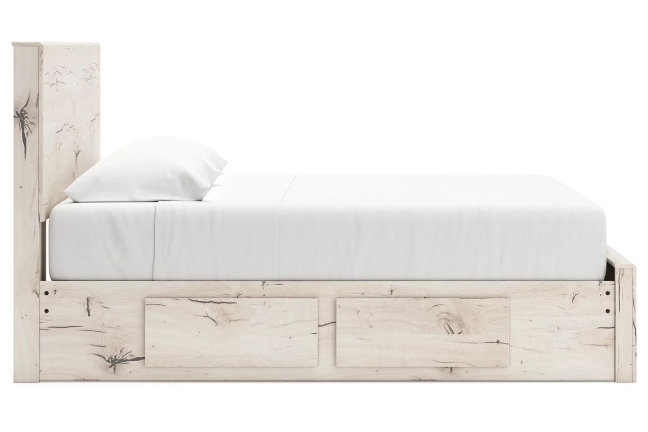 Lawroy King Panel Storage Bed In Light Natural B2310B14